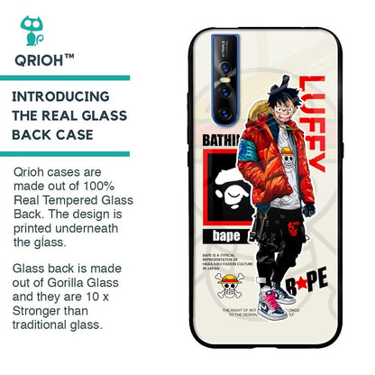 Bape Luffy Glass Case for Vivo V15 Pro