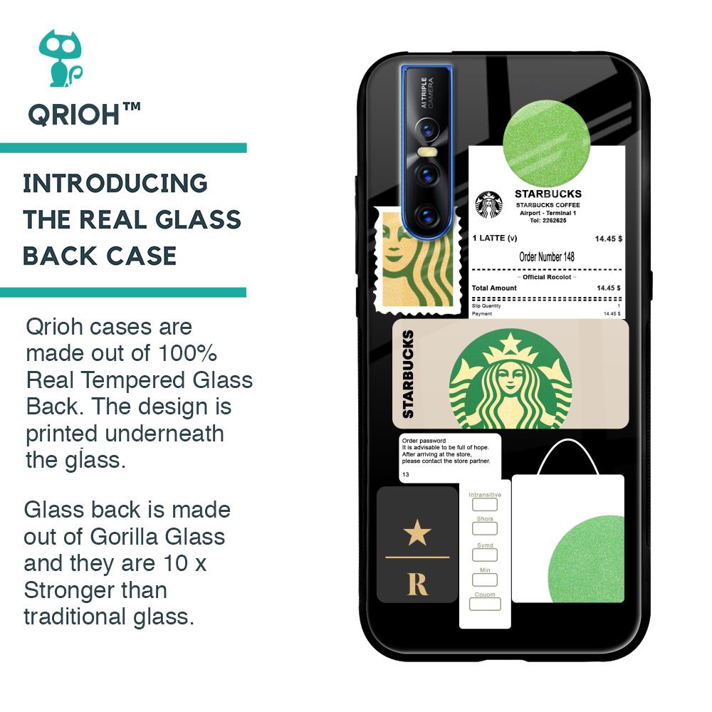 Coffee Latte Glass Case for Vivo V15 Pro