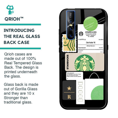 Coffee Latte Glass Case for Vivo V15 Pro