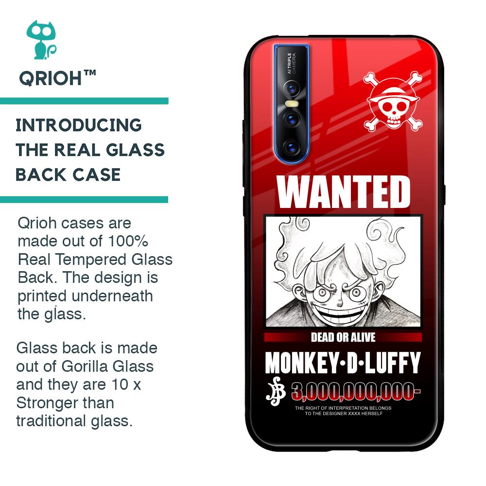 Luffy Wanted Glass Case for Vivo V15 Pro