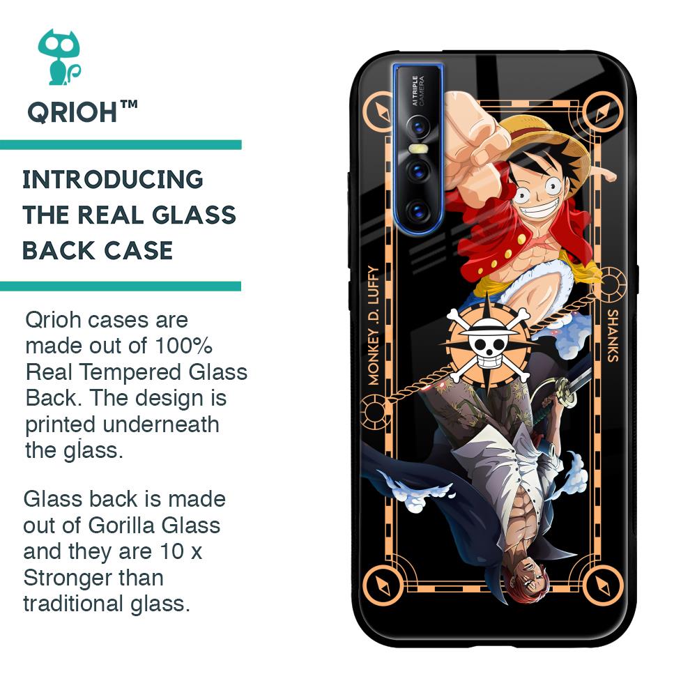 Shanks & Luffy Glass Case for Vivo V15 Pro