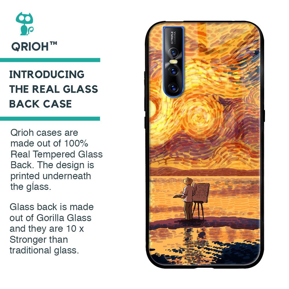 Sunset Vincent Glass Case for Vivo V15 Pro