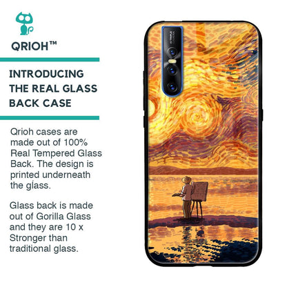 Sunset Vincent Glass Case for Vivo V15 Pro