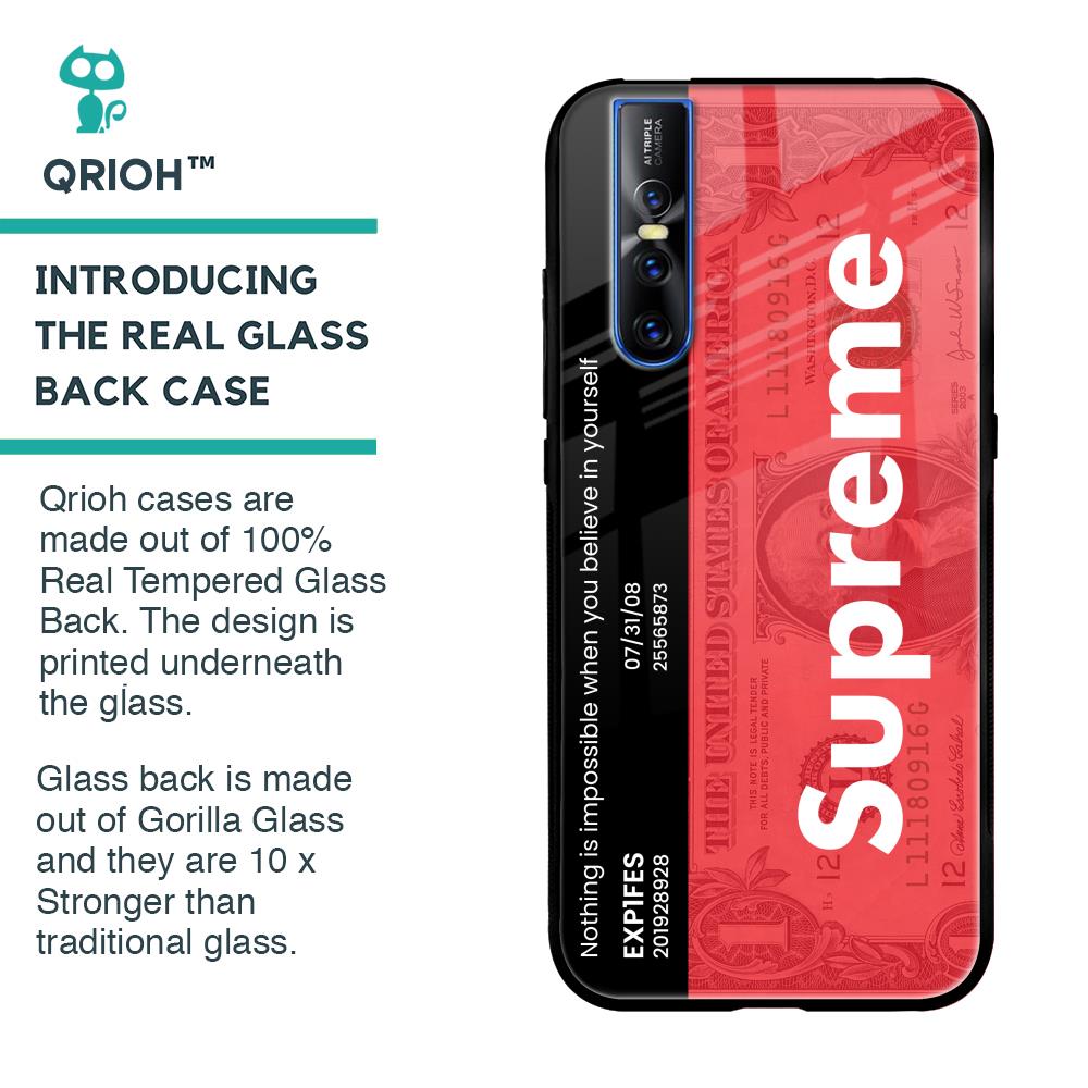 Supreme Ticket Glass Case for Vivo V15 Pro