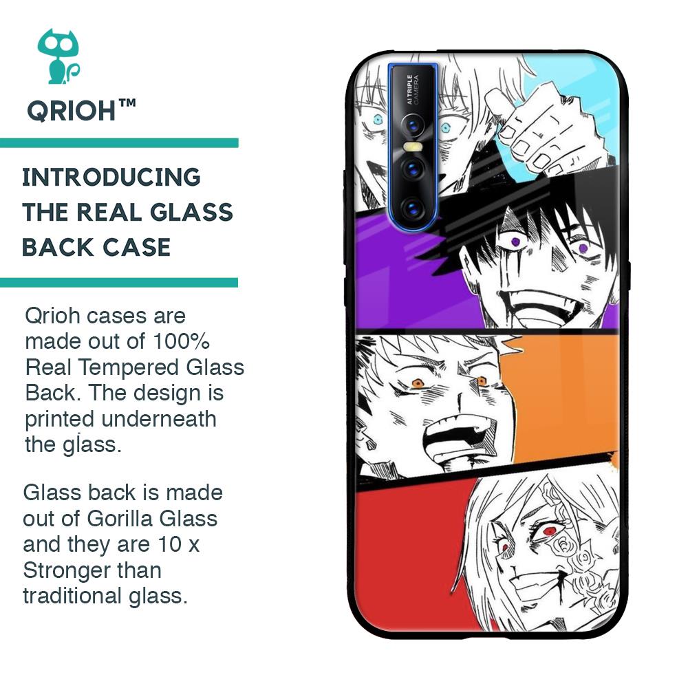 Anime Sketch Glass Case for Vivo V15 Pro