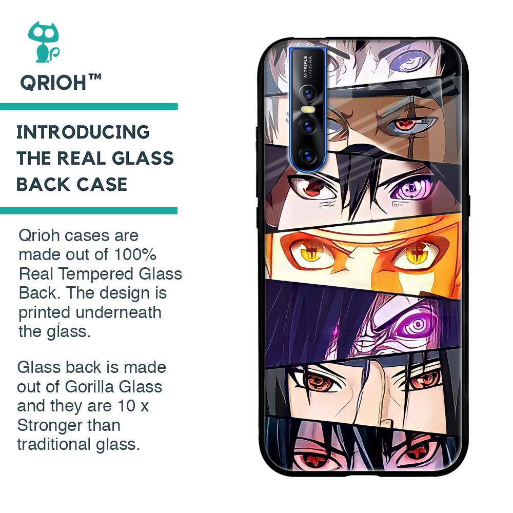 Anime Eyes Glass Case for Vivo V15 Pro