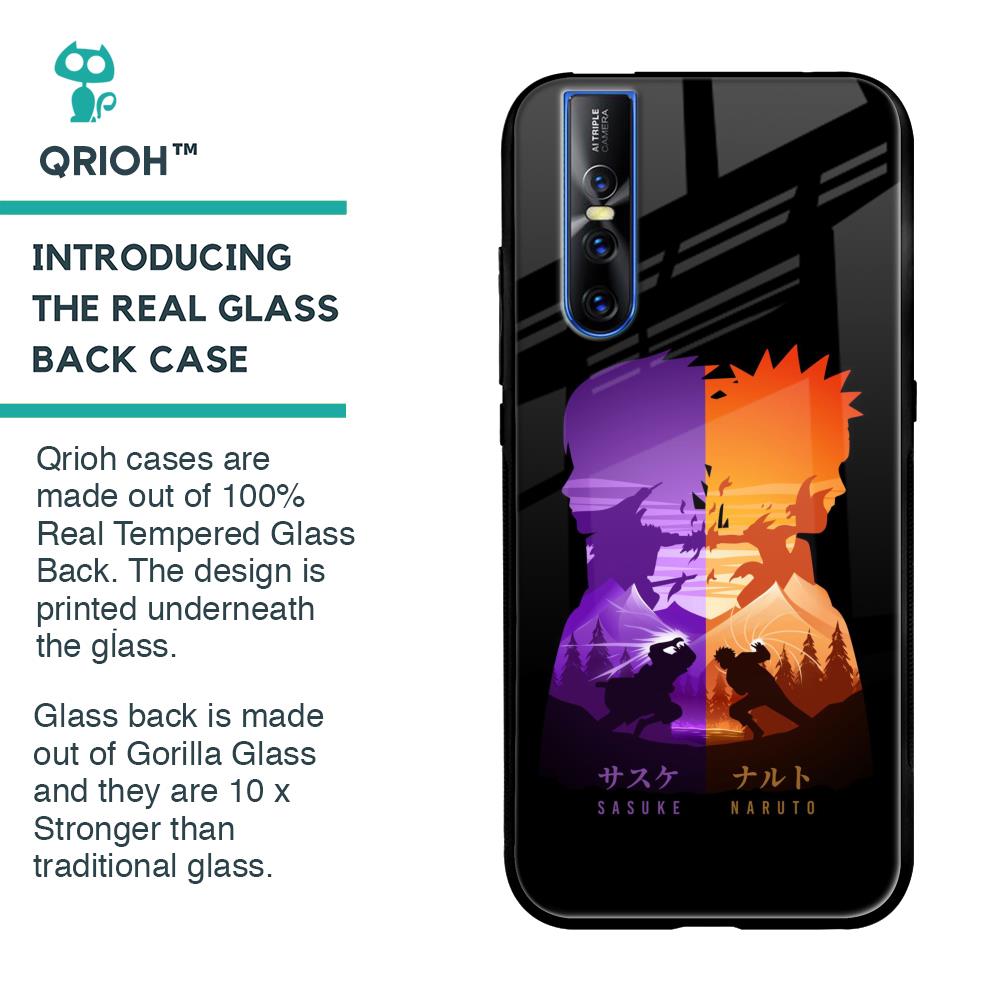 Minimalist Anime Glass Case for Vivo V15 Pro