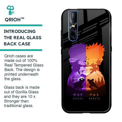 Minimalist Anime Glass Case for Vivo V15 Pro