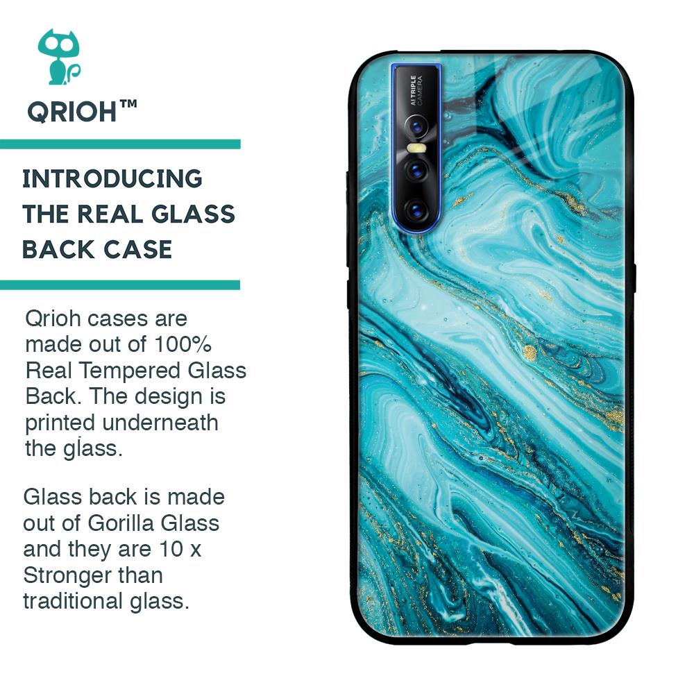 Ocean Marble Glass Case for Vivo V15 Pro