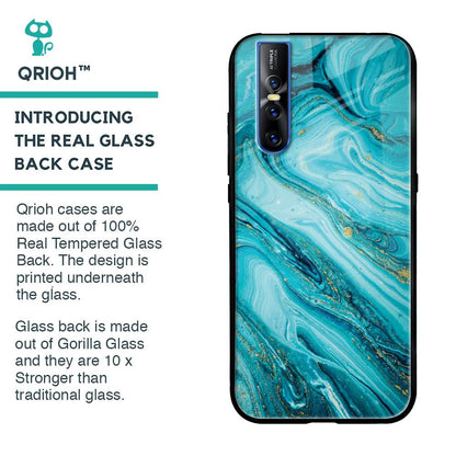 Ocean Marble Glass Case for Vivo V15 Pro