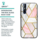 Geometrical Marble Glass Case for Vivo V15 Pro