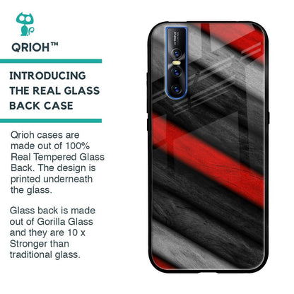 Soft Wooden Texture Glass Case for Vivo V15 Pro