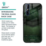 Green Leather Glass Case for Vivo V15 Pro