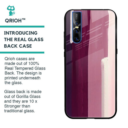 Brush Stroke Art Glass Case for Vivo V15 Pro