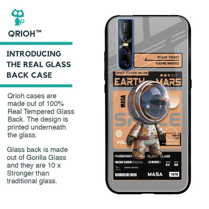 Space Ticket Glass Case for Vivo V15 Pro