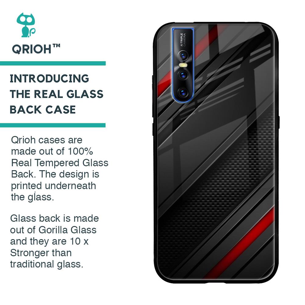 Modern Abstract Glass Case for Vivo V15 Pro