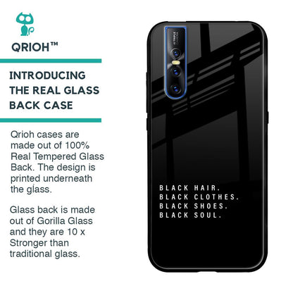 Black Soul Glass Case for Vivo V15 Pro