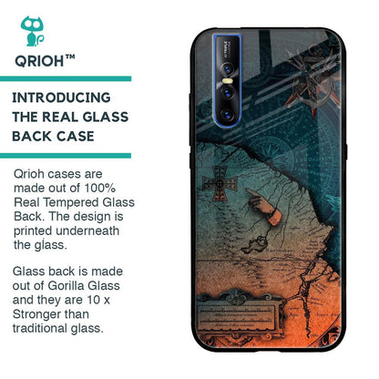 Geographical Map Glass Case for Vivo V15 Pro