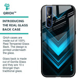 Vertical Blue Arrow Glass Case For Vivo V15 Pro