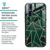 Abstract Green Glass Case For Vivo V15 Pro