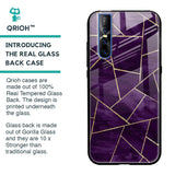 Geometric Purple Glass Case For Vivo V15 Pro