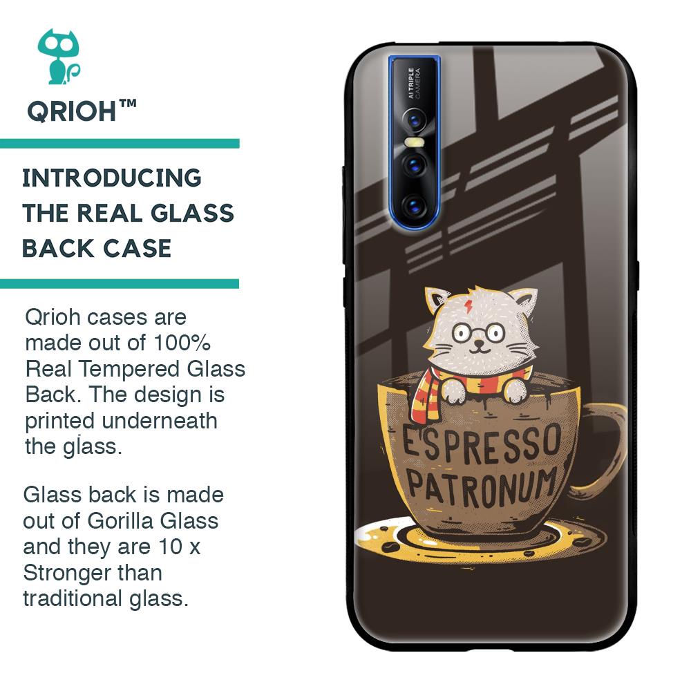 Tea With Kitty Glass Case For Vivo V15 Pro
