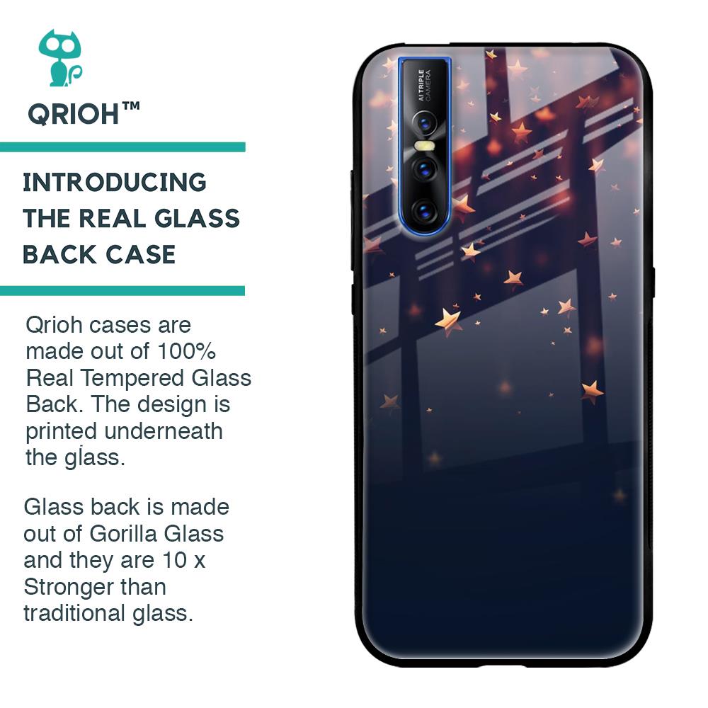 Falling Stars Glass Case For Vivo V15 Pro