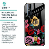 Floral Decorative Glass Case For Vivo V15 Pro