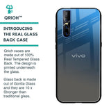 Blue Grey Ombre Glass Case for Vivo V15 Pro