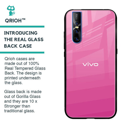 Pink Ribbon Caddy Glass Case for Vivo V15 Pro
