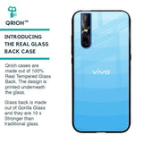 Wavy Blue Pattern Glass Case for Vivo V15 Pro