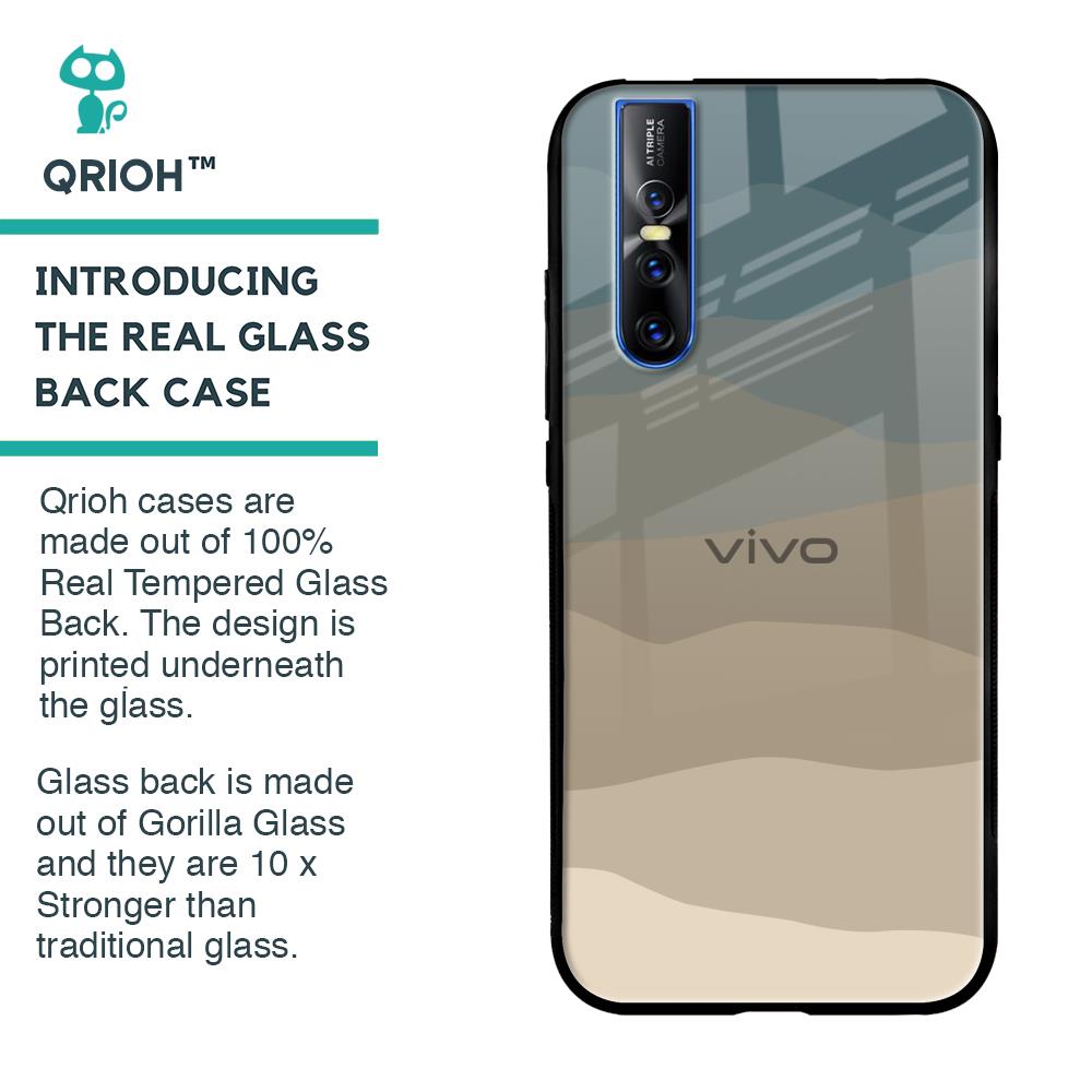 Abstract Mountain Pattern Glass Case for Vivo V15 Pro