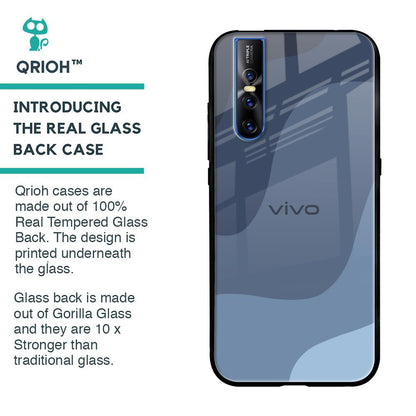 Navy Blue Ombre Glass Case for Vivo V15 Pro