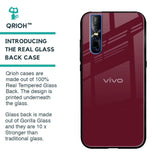Classic Burgundy Glass Case for Vivo V15 Pro