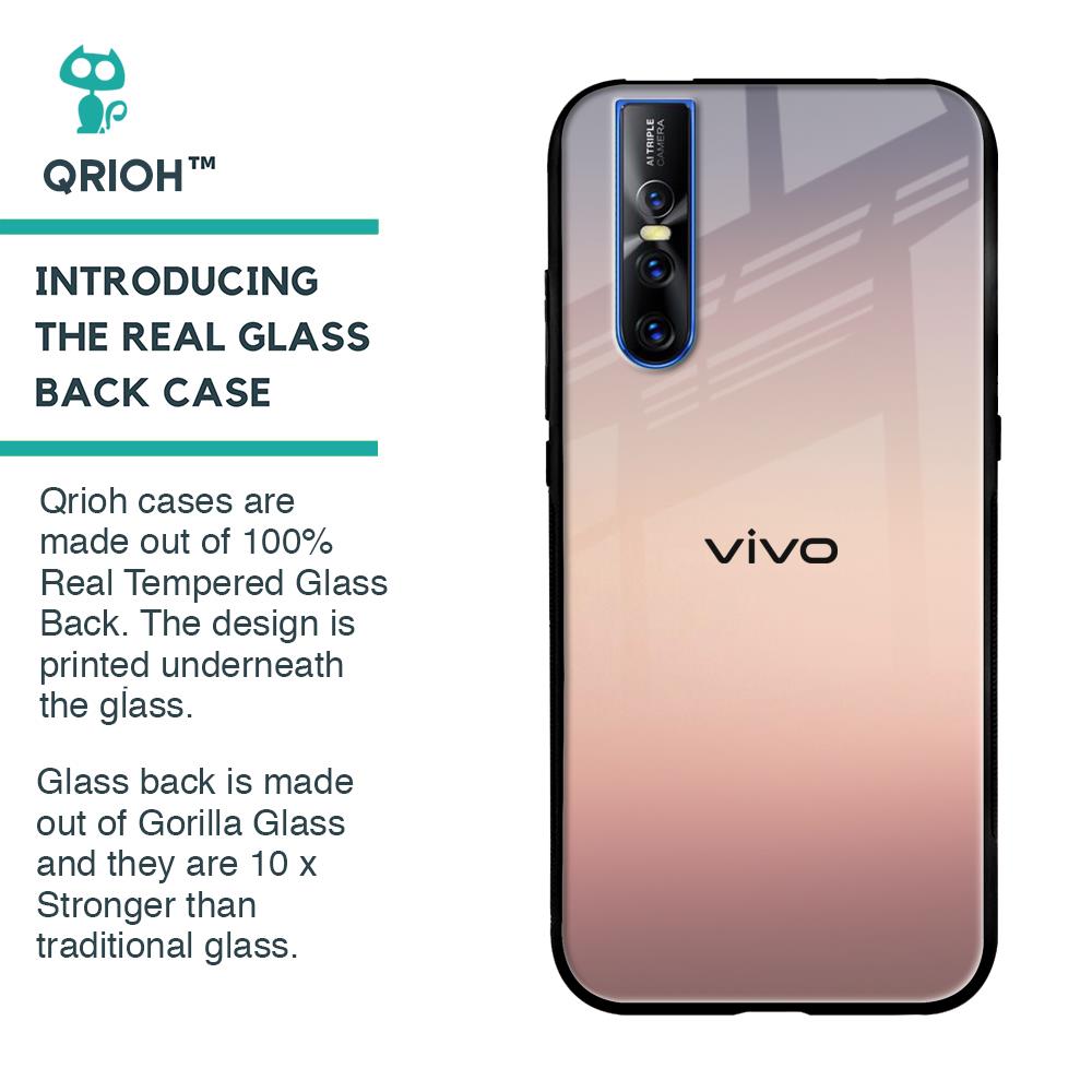 Golden Mauve Glass Case for Vivo V15 Pro