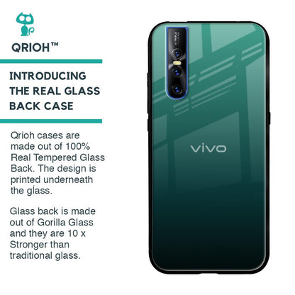 Palm Green Glass Case For Vivo V15 Pro