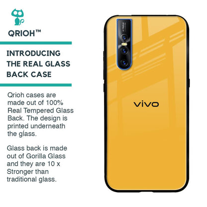 Fluorescent Yellow Glass case for Vivo V15 Pro
