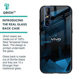 Polygonal Blue Box Glass Case For Vivo V15 Pro