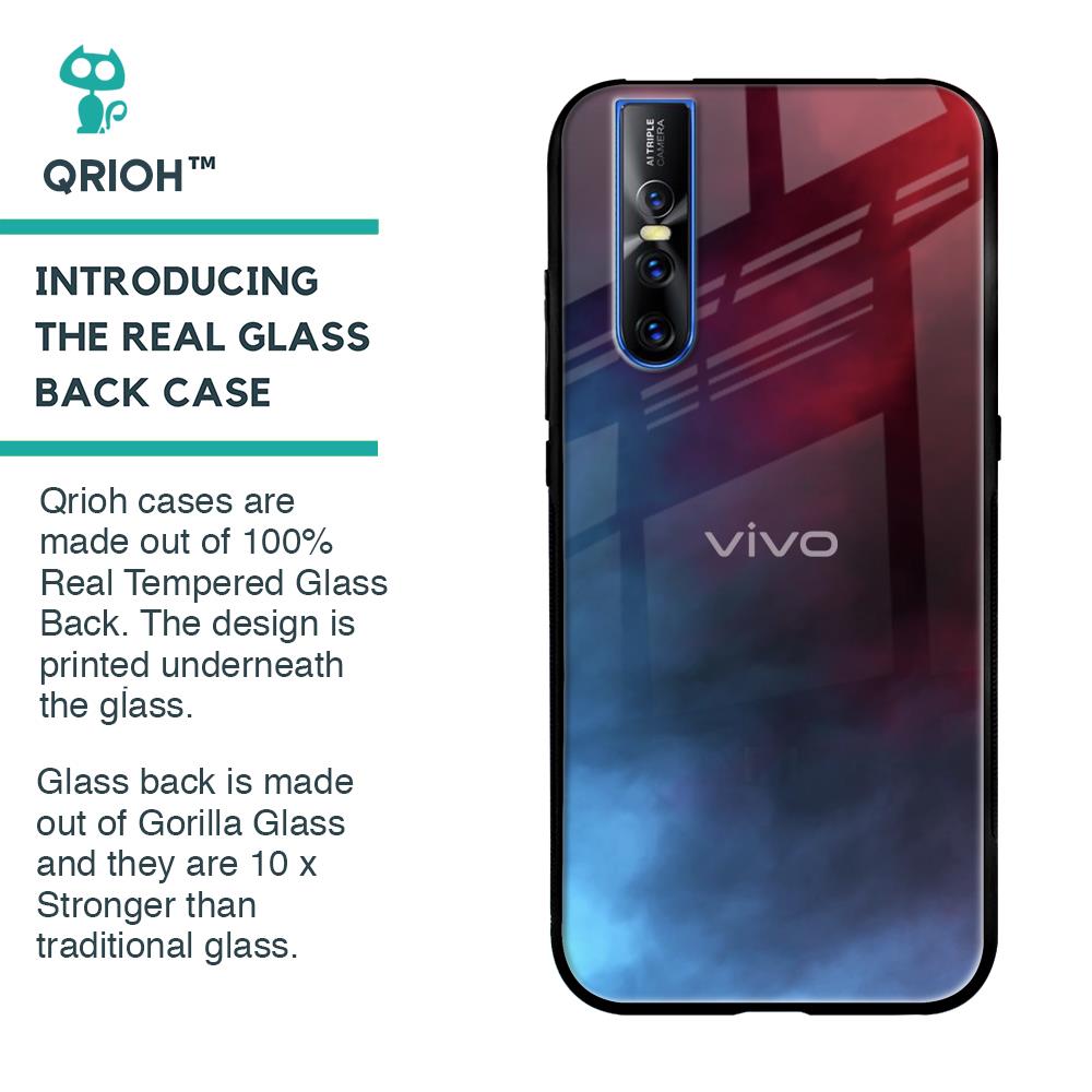 Smokey Watercolor Glass Case for Vivo V15 Pro