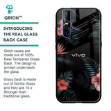 Tropical Art Flower Glass Case for Vivo V15 Pro