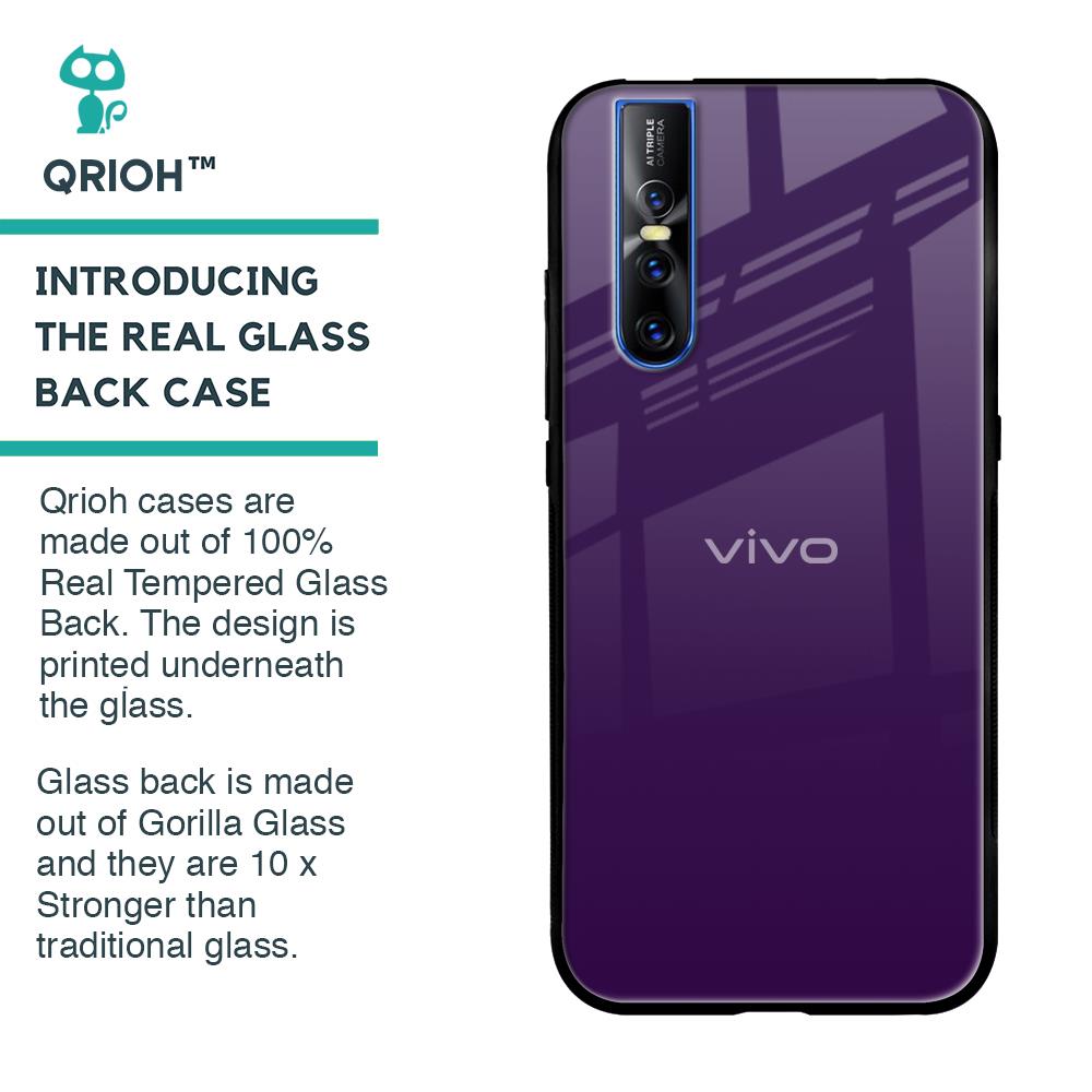 Dark Purple Glass Case for Vivo V15 Pro