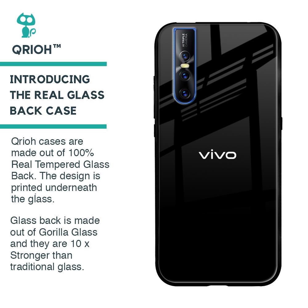 Jet Black Glass Case for Vivo V15 Pro