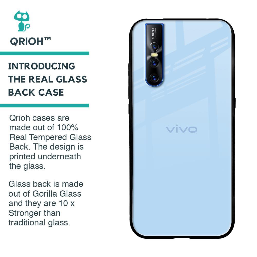 Pastel Sky Blue Glass Case for Vivo V15 Pro