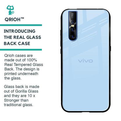 Pastel Sky Blue Glass Case for Vivo V15 Pro