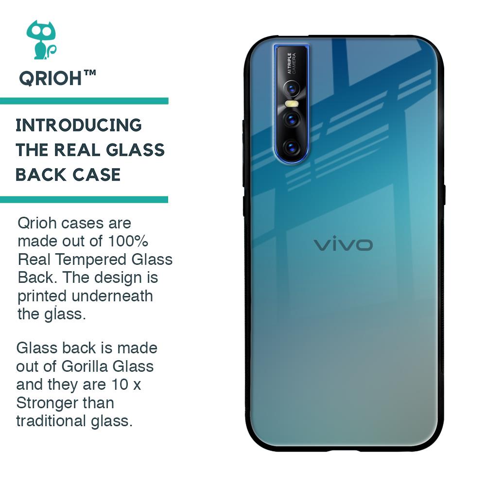 Sea Theme Gradient Glass Case for Vivo V15 Pro