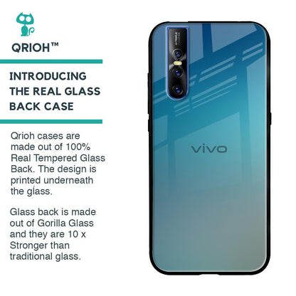 Sea Theme Gradient Glass Case for Vivo V15 Pro