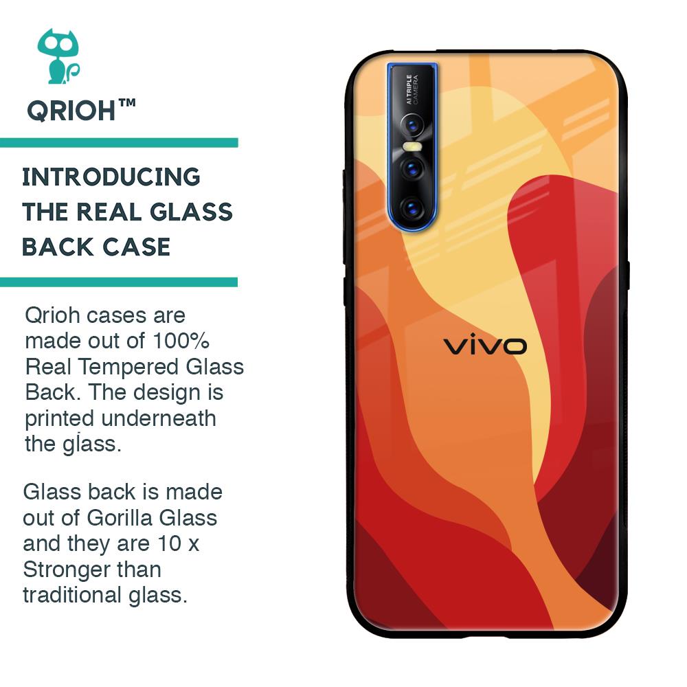 Magma Color Pattern Glass Case for Vivo V15 Pro