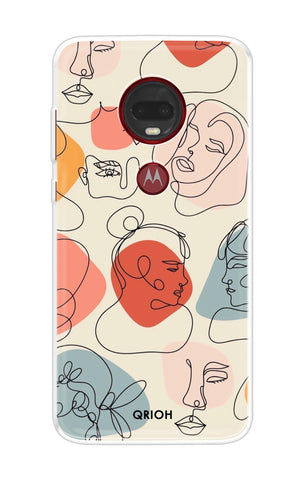 Abstract Faces Motorola Moto G7 Plus Back Cover