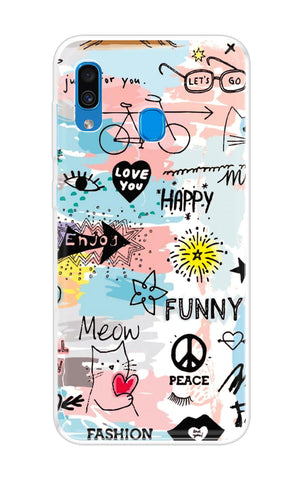Happy Doodle Samsung Galaxy A30 Back Cover