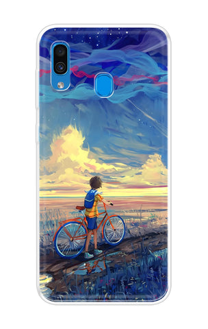 Riding Bicycle to Dreamland Samsung Galaxy A30 Back Cover